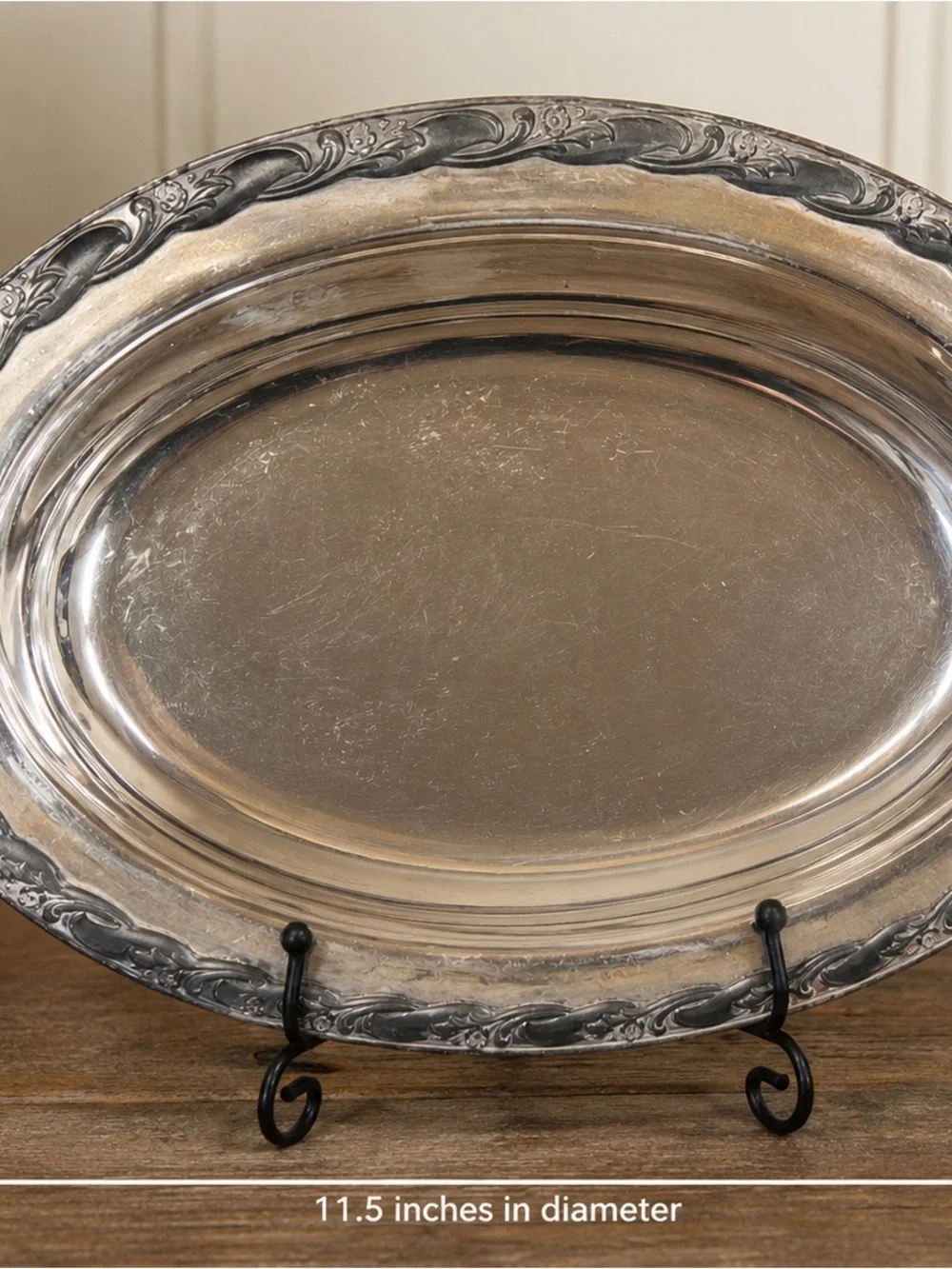 Vintage Sheridan Celeste 4000 Silverplate Oval Serving Bowl Art Nouveau